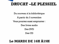 Nouveauté à la bibliothèque de Drucat.